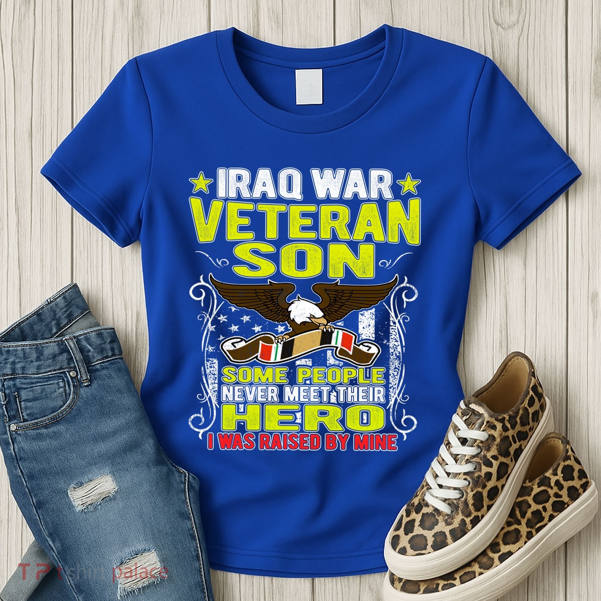 Never Meet Hero I Was Raised By Mine Proud Iraq Veteran Son Meaningful Gift Women's T-Shirt