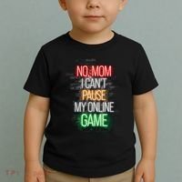No Mom I CanT Pause My Online Game Funny Gamer Toddler T-Shirt thumb 2