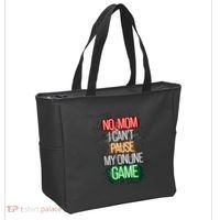 No Mom I CanT Pause My Online Game Funny Gamer Tote Bag thumb 2