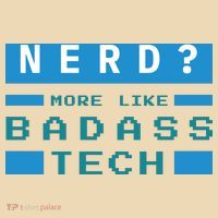 Nerd More Like Badass Tech Tote Bag thumb 4