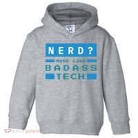 Nerd More Like Badass Tech Toddler Hoodie thumb 0