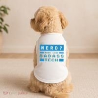 Nerd More Like Badass Tech Doggie Tank thumb 2