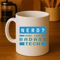 Nerd More Like Badass Tech Coffee Mug thumb 4