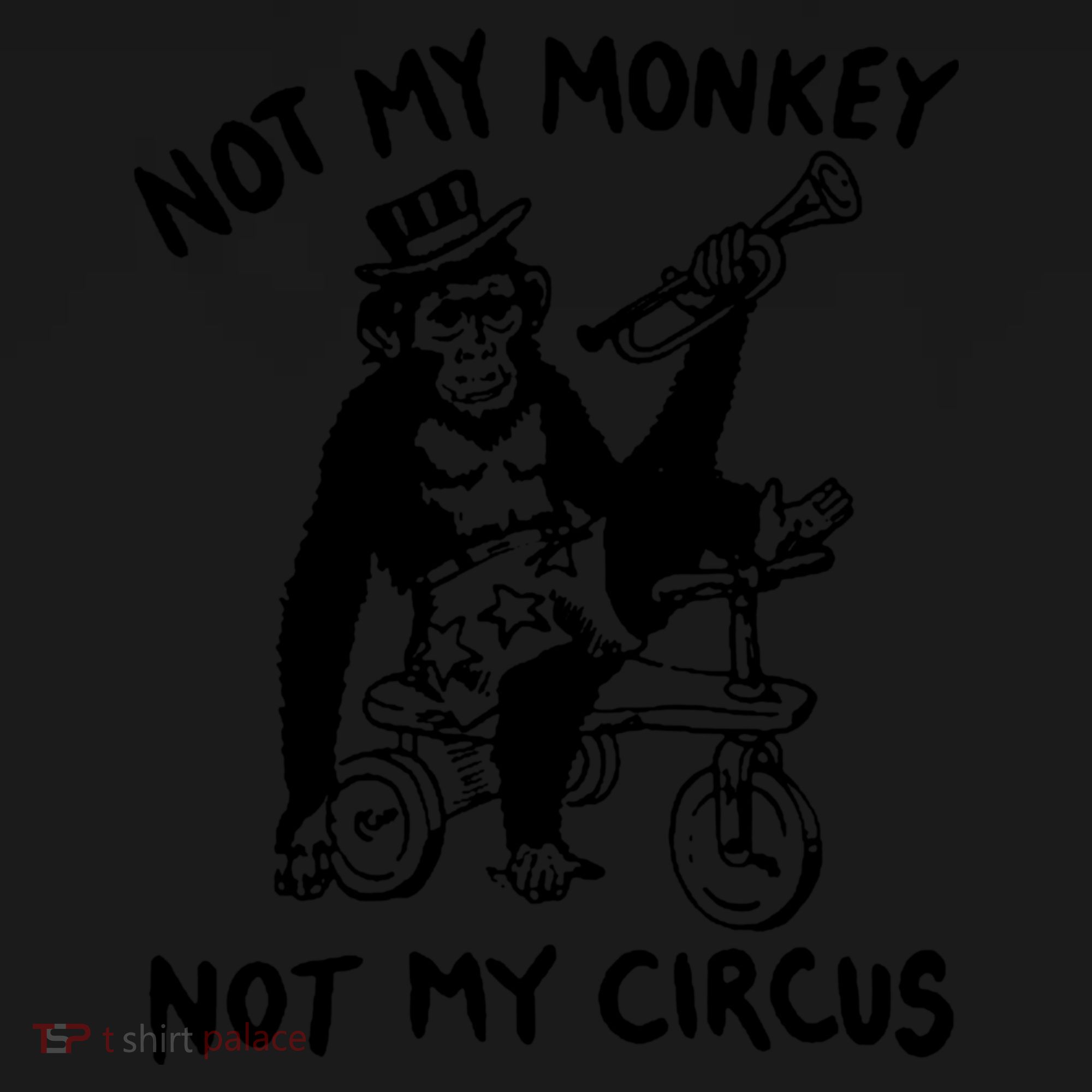 Not My Monkey Not My Circus Funny Cycling Monkey Trumpet Women's Tank Top