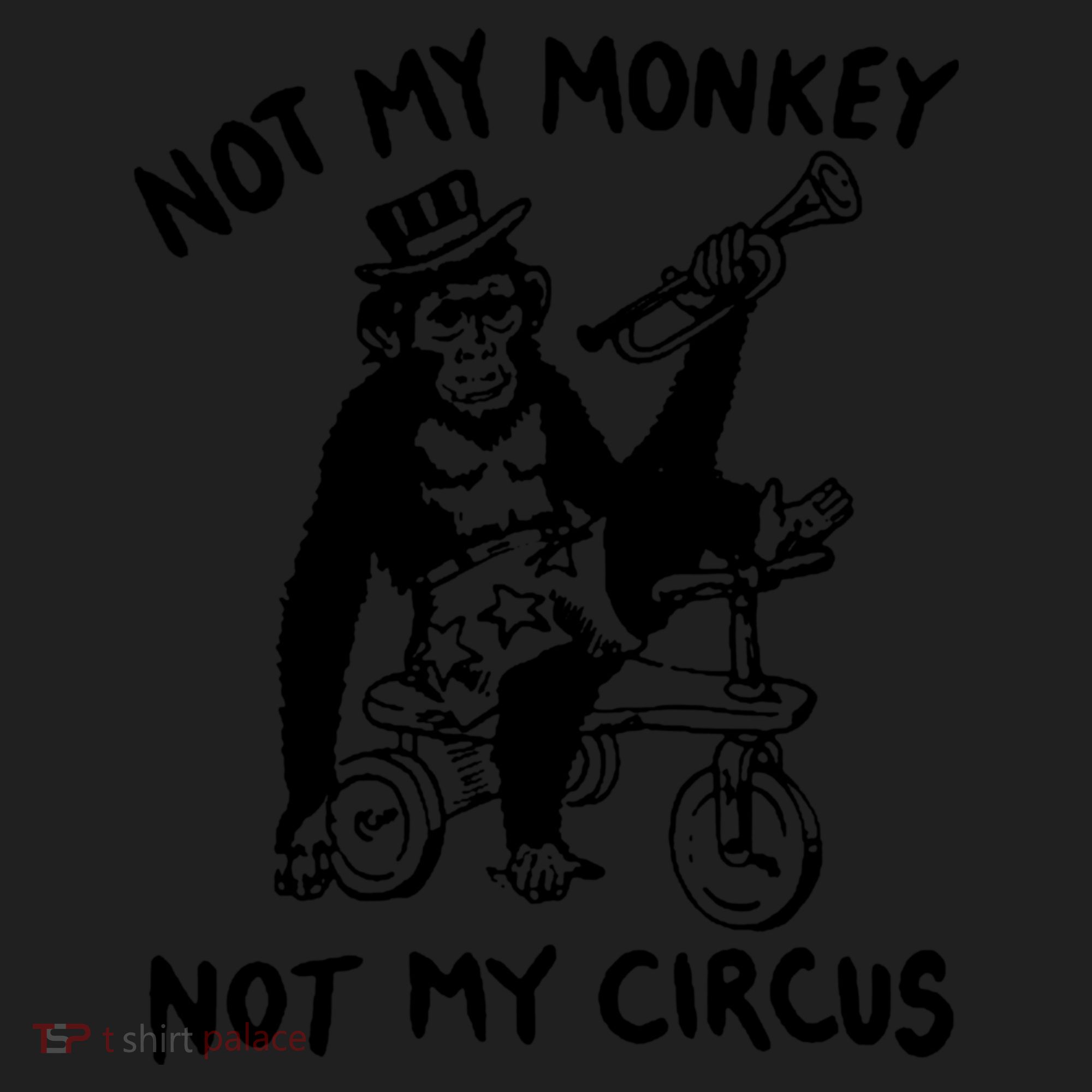 Not My Monkey Not My Circus Funny Cycling Monkey Trumpet Hat