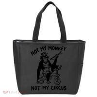 Not My Monkey Not My Circus Funny Cycling Monkey Trumpet Tote Bag thumb 0