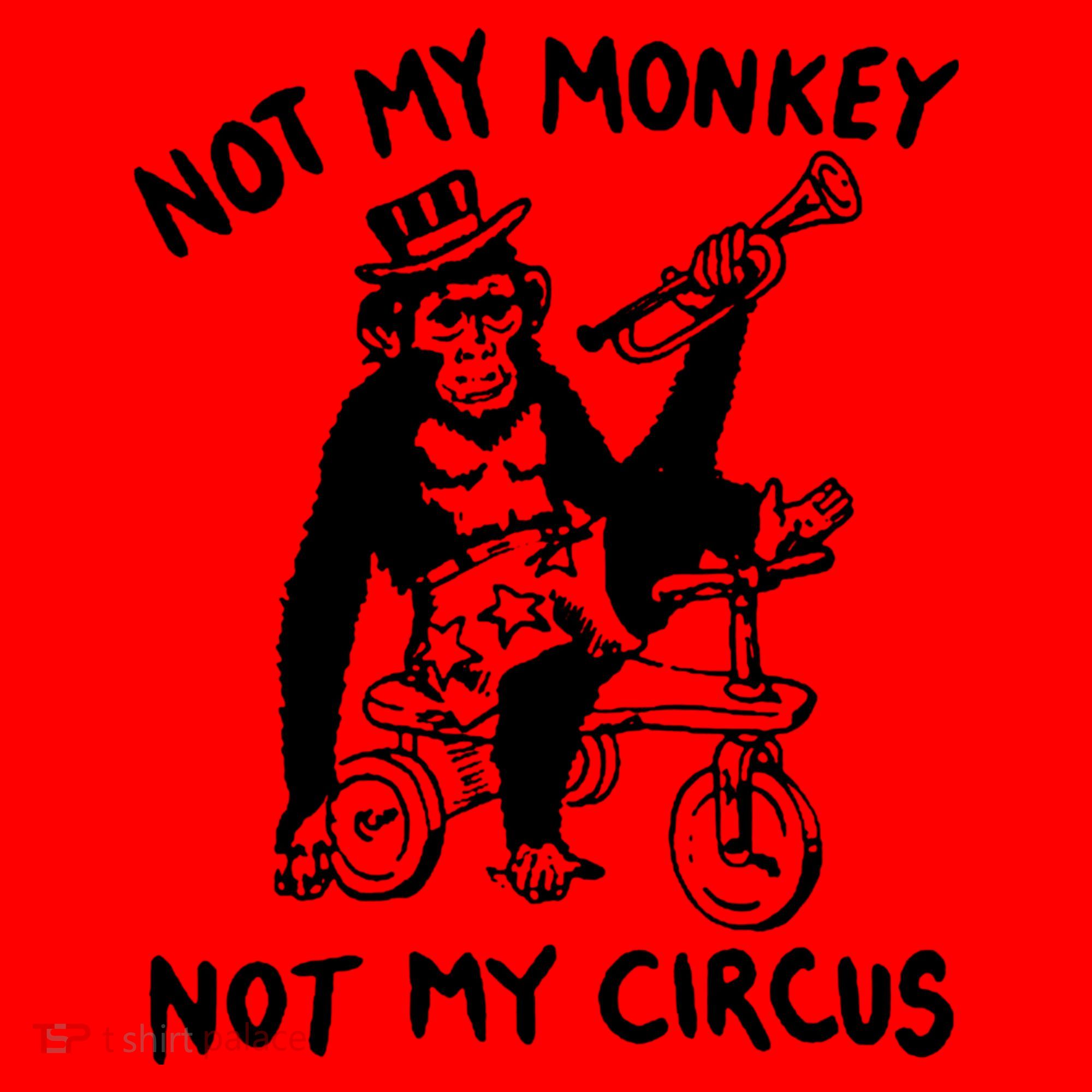 Not My Monkey Not My Circus Funny Cycling Monkey Trumpet Santa Hat