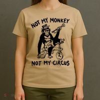 Not My Monkey Not My Circus Funny Cycling Monkey Trumpet T-Shirt thumb 4