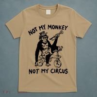 Not My Monkey Not My Circus Funny Cycling Monkey Trumpet T-Shirt thumb 5