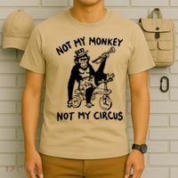 Not My Monkey Not My Circus Funny Cycling Monkey Trumpet T-Shirt thumb 6