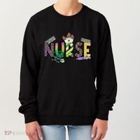 Nurse Mask Mardi Gras Rn Icu Nicu Er Scrub Carnival Nurse Gift Women's Sweatshirt thumb 0