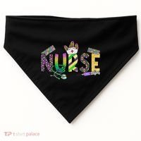 Nurse Mask Mardi Gras Rn Icu Nicu Er Scrub Carnival Nurse Gift USA-Made Doggie Bandana thumb 0