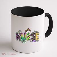 Nurse Mask Mardi Gras Rn Icu Nicu Er Scrub Carnival Nurse Gift Coffee Mug thumb 1