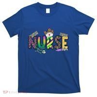 Nurse Mask Mardi Gras Rn Icu Nicu Er Scrub Carnival Nurse Gift T-Shirt thumb 0