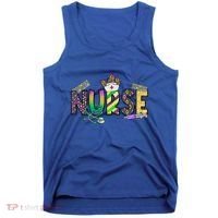 Nurse Mask Mardi Gras Rn Icu Nicu Er Scrub Carnival Nurse Gift Tank Top thumb 0