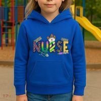 Nurse Mask Mardi Gras Rn Icu Nicu Er Scrub Carnival Nurse Gift Kids Hoodie thumb 3