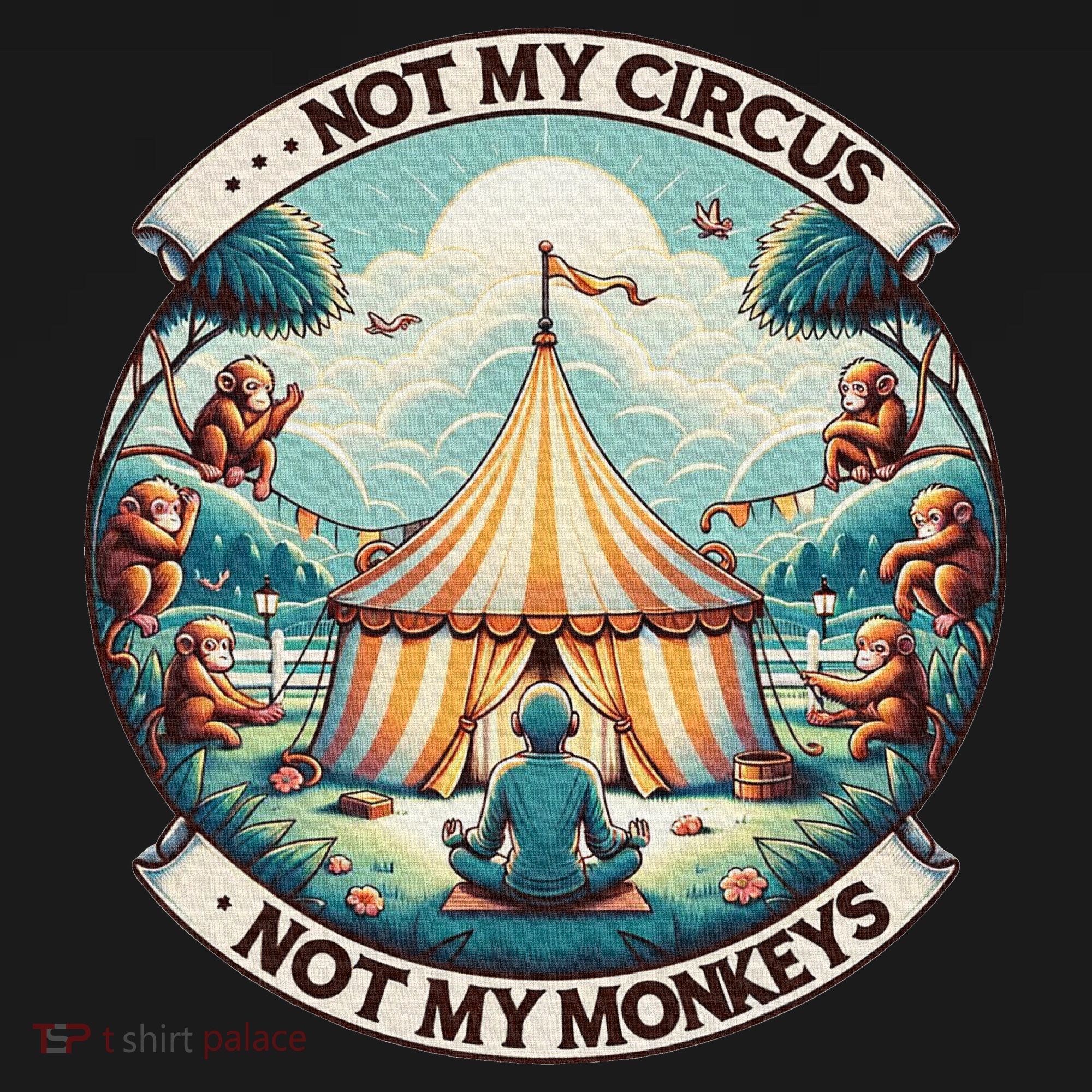 Not My Monkey Not My Circus Funny Monkey Quotes Hoodie