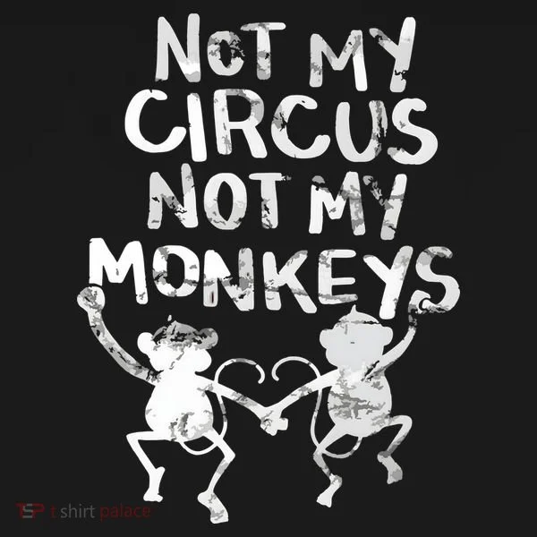 Not My Monkey Not My Circus Funny Monkey Quotes Toddler Hoodie