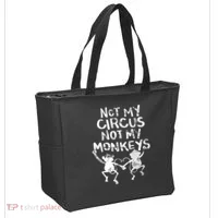 Not My Monkey Not My Circus Funny Monkey Quotes Tote Bag thumb 2