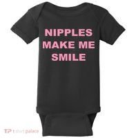 Nipples Make Me Smile Baby Bodysuit thumb 0