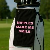 Nipples Make Me Smile Golf Towel thumb 2