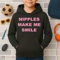 Nipples Make Me Smile Kids Hoodie thumb 2