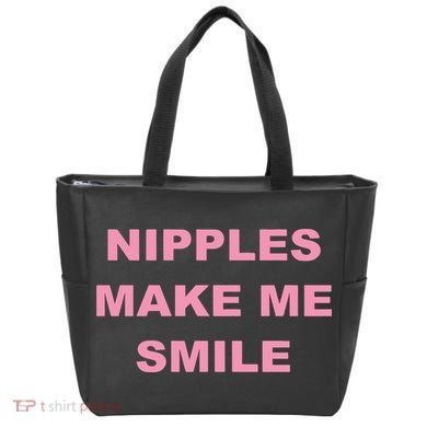 Nipples Make Me Smile Tote Bag