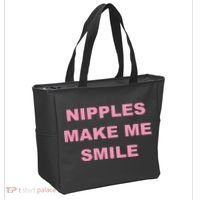 Nipples Make Me Smile Tote Bag thumb 2
