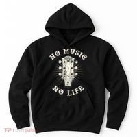 No Music No Life Music Lover Rhythm And Passion Retro Hoodie thumb 0