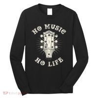 No Music No Life Music Lover Rhythm And Passion Retro Long Sleeve Shirt thumb 0