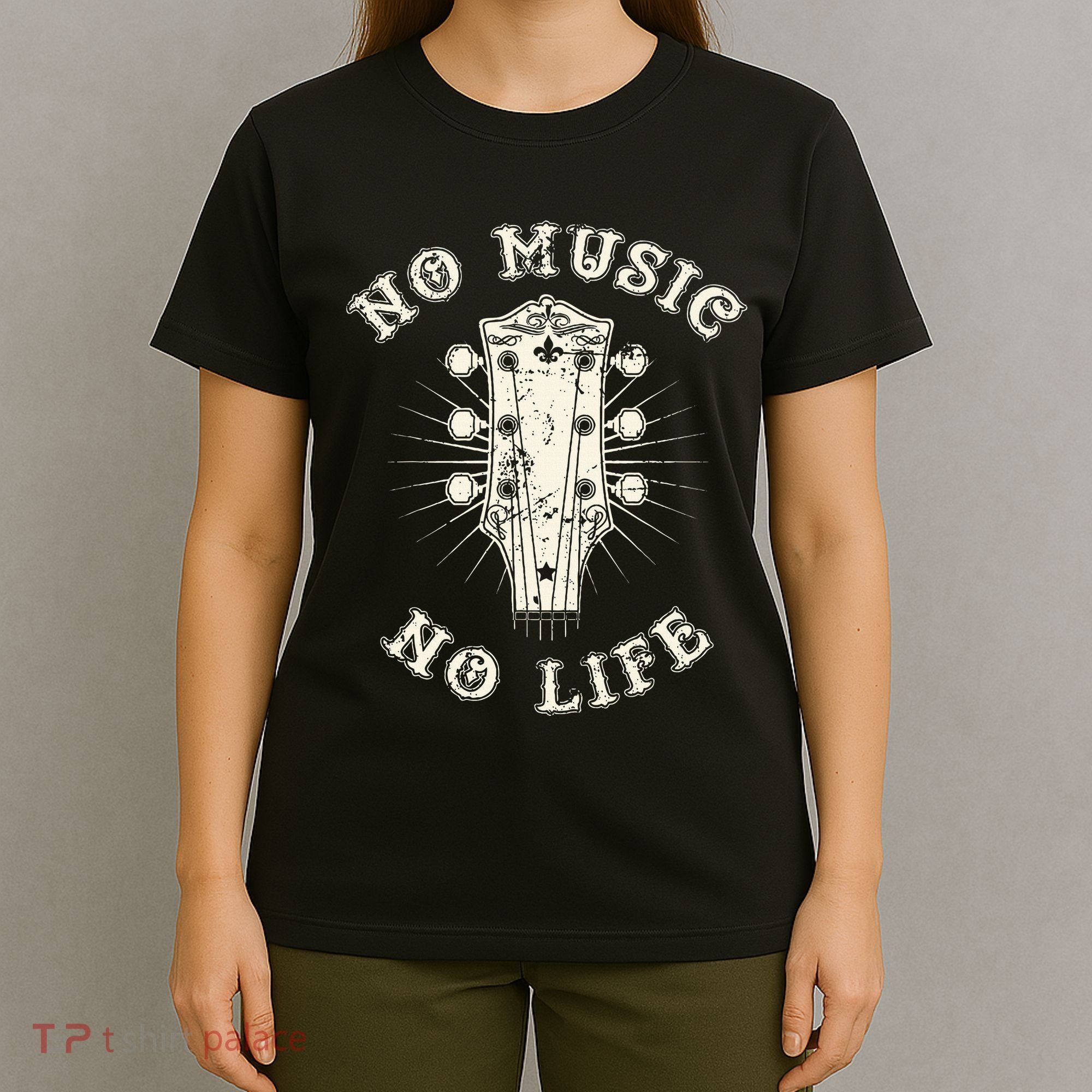 No Music No Life Music Lover Rhythm And Passion Retro T-Shirt