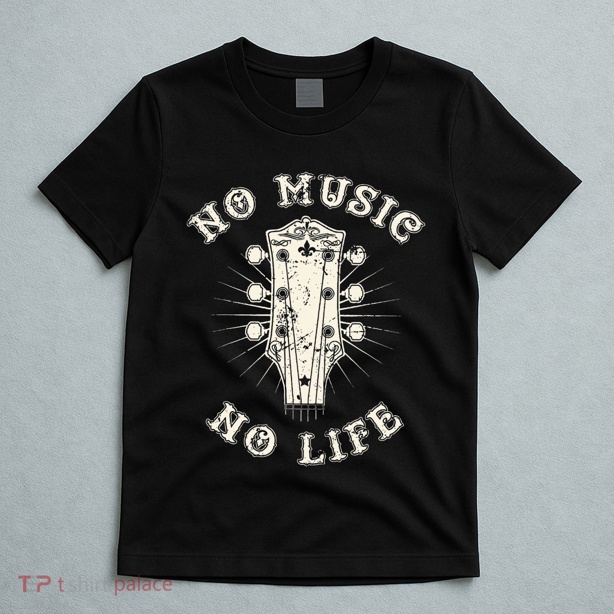 No Music No Life Music Lover Rhythm And Passion Retro T-Shirt