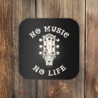 No Music No Life Music Lover Rhythm And Passion Retro Coaster thumb 0