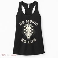No Music No Life Music Lover Rhythm And Passion Retro Women's Tank Top thumb 0