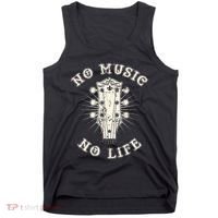No Music No Life Music Lover Rhythm And Passion Retro Tank Top thumb 0