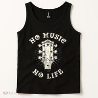 No Music No Life Music Lover Rhythm And Passion Retro Tank Top thumb 2