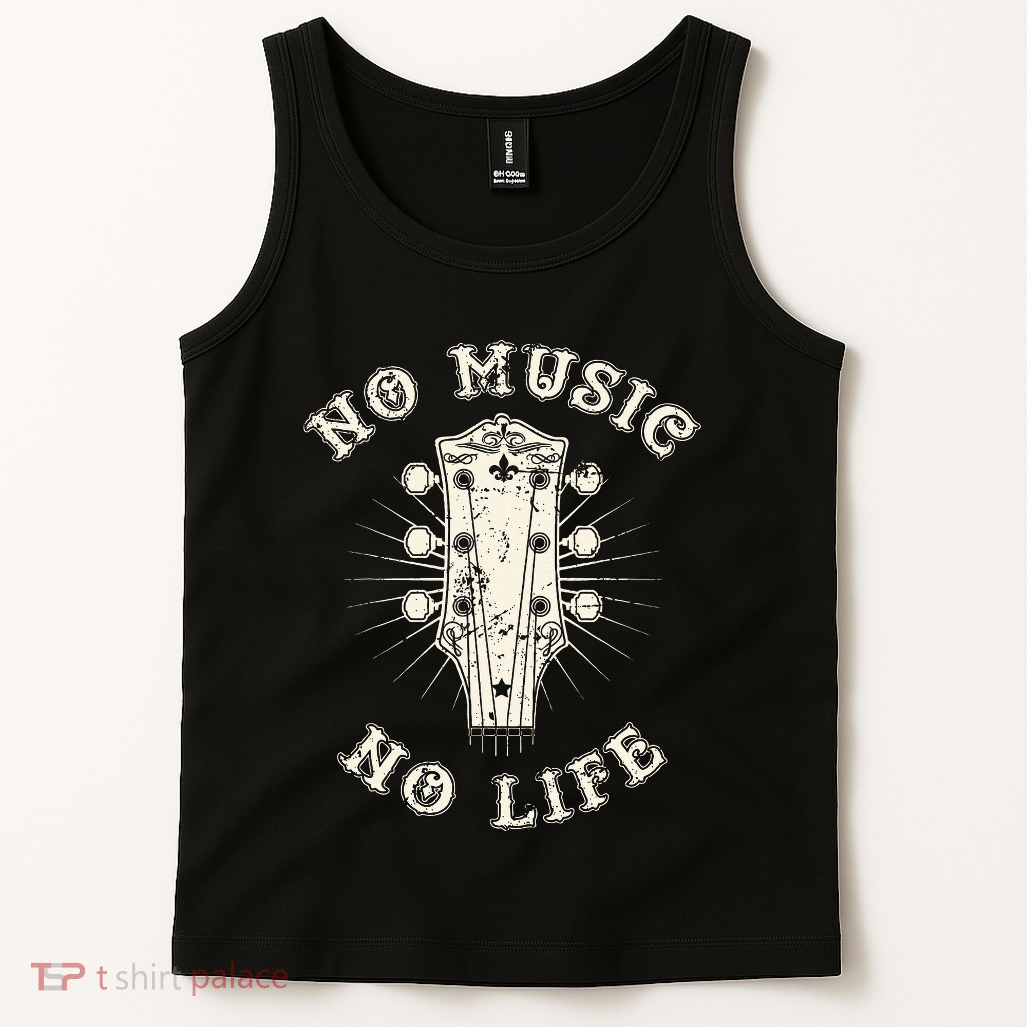 No Music No Life Music Lover Rhythm And Passion Retro Tank Top