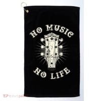 No Music No Life Music Lover Rhythm And Passion Retro Golf Towel thumb 0