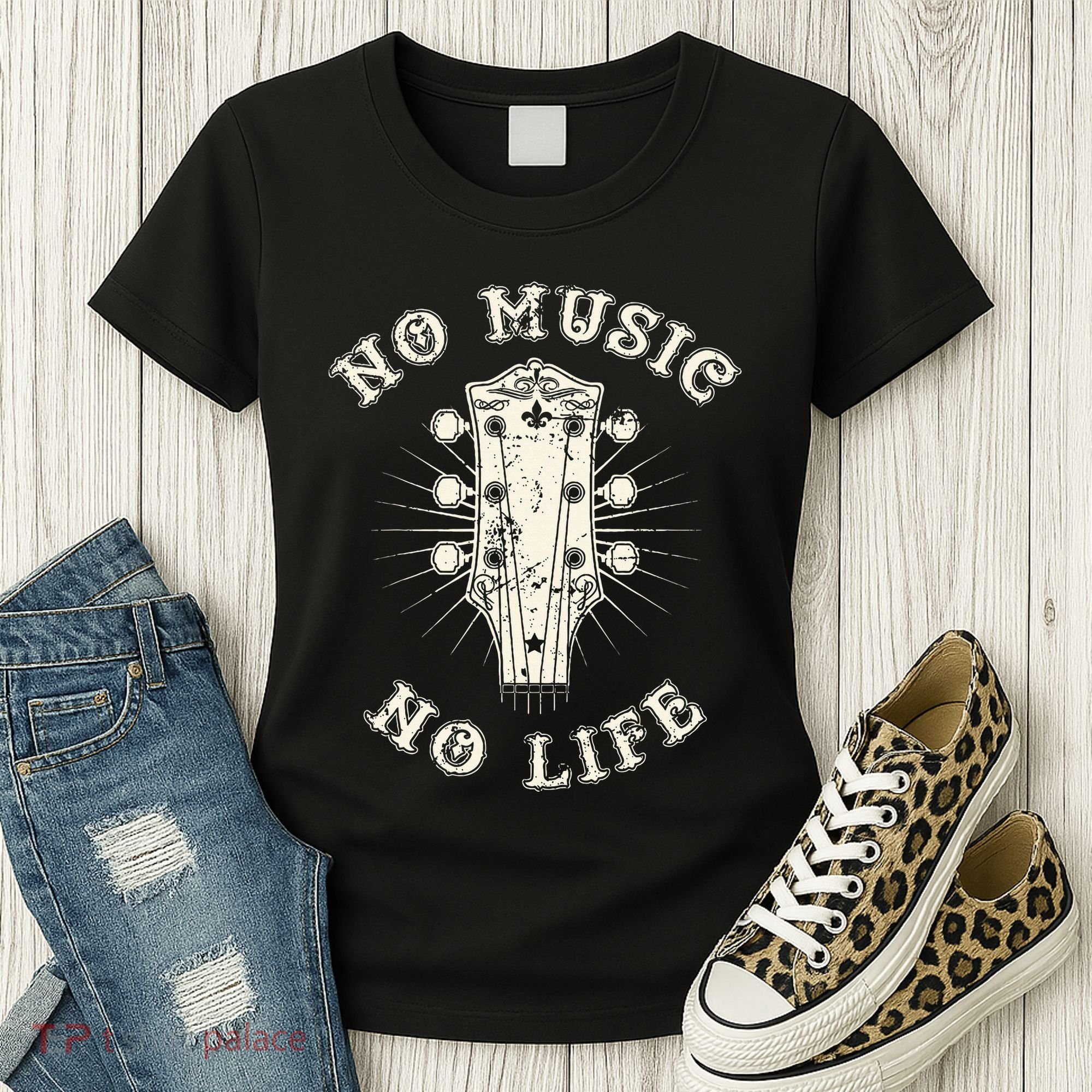 No Music No Life Music Lover Rhythm And Passion Retro Women's T-Shirt
