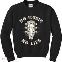No Music No Life Music Lover Rhythm And Passion Retro Kids Sweatshirt thumb 0