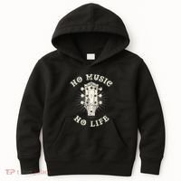 No Music No Life Music Lover Rhythm And Passion Retro Kids Hoodie thumb 0