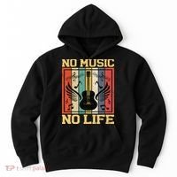 No Music No Life Musical Notes Musician Hoodie thumb 0
