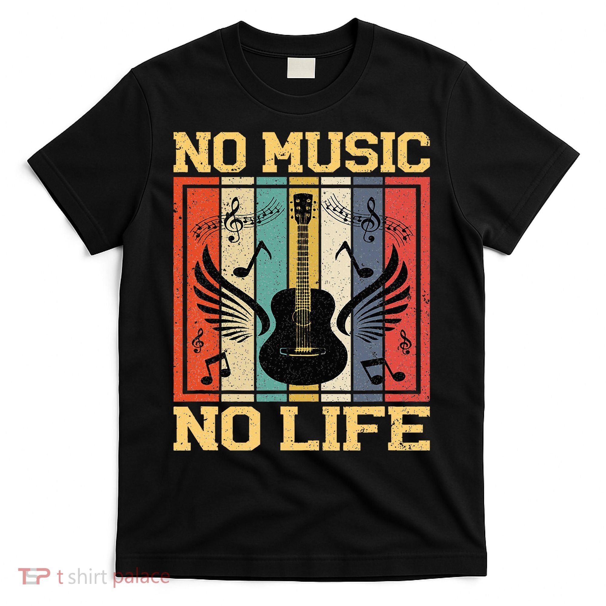 No Music No Life Musical Notes Musician T-Shirt