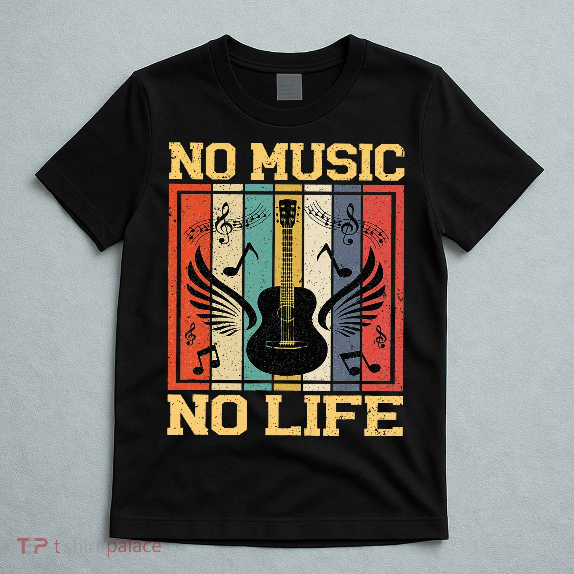 No Music No Life Musical Notes Musician T-Shirt