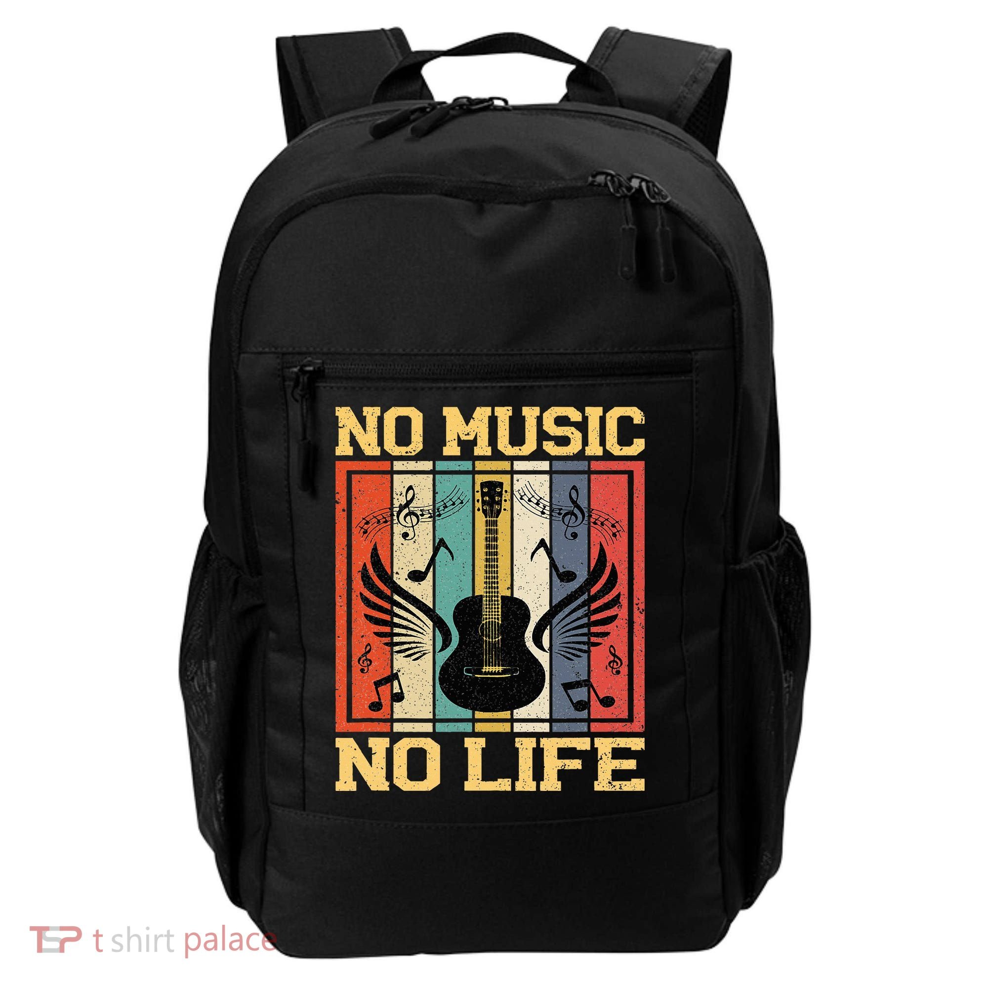 No Music No Life Musical Notes Musician Backpack