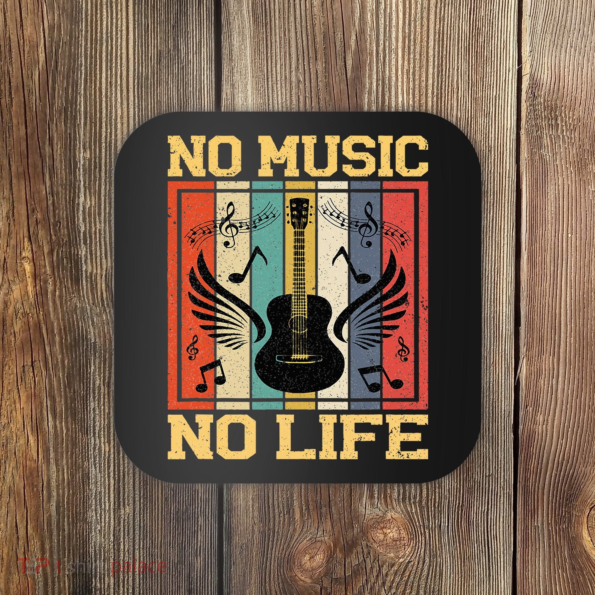 No Music No Life Musical Notes Musician Coaster
