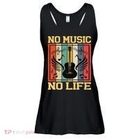 No Music No Life Musical Notes Musician Ladies Essential Flowy Tank thumb 0