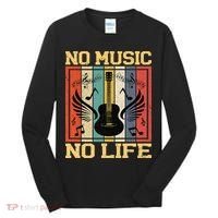 No Music No Life Musical Notes Musician Tall Long Sleeve Shirt thumb 0