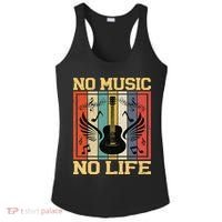 No Music No Life Musical Notes Musician Ladies PosiCharge Competitor Racerback Tank thumb 0