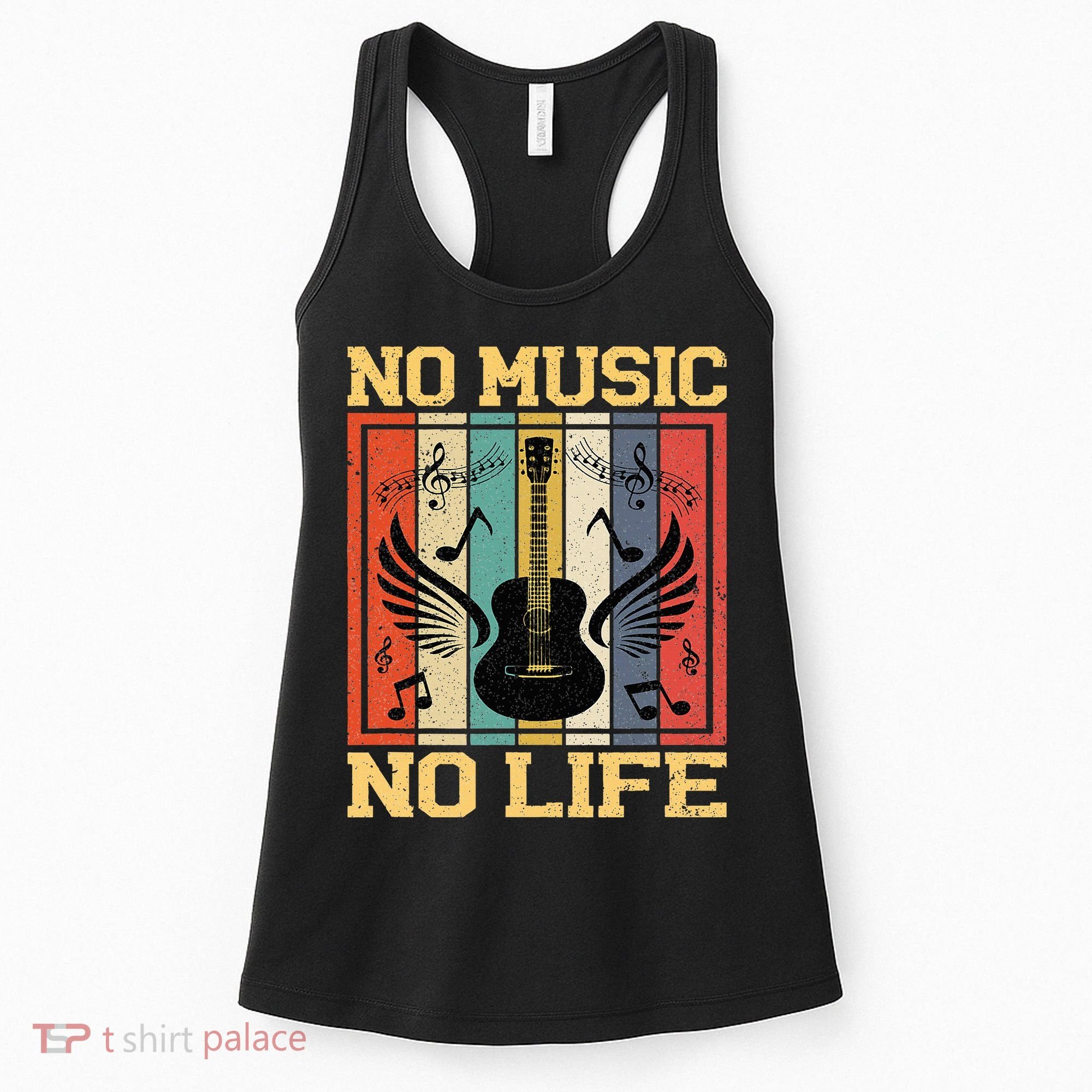 No Music No Life Musical Notes Musician Women's Tank Top